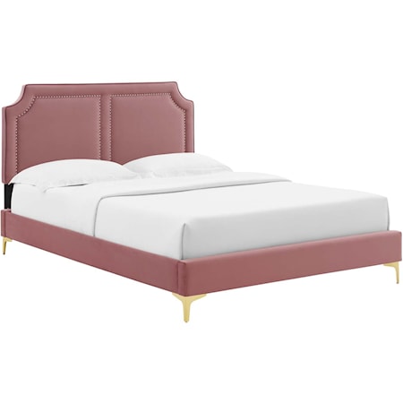 Novi Velvet King Bed