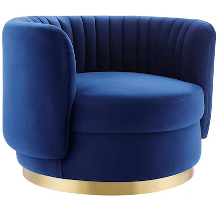 Embrace Velvet Swivel Chair