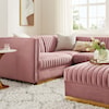 Modway Sanguine 5-Piece Left-Facing Modular Sectional Sofa