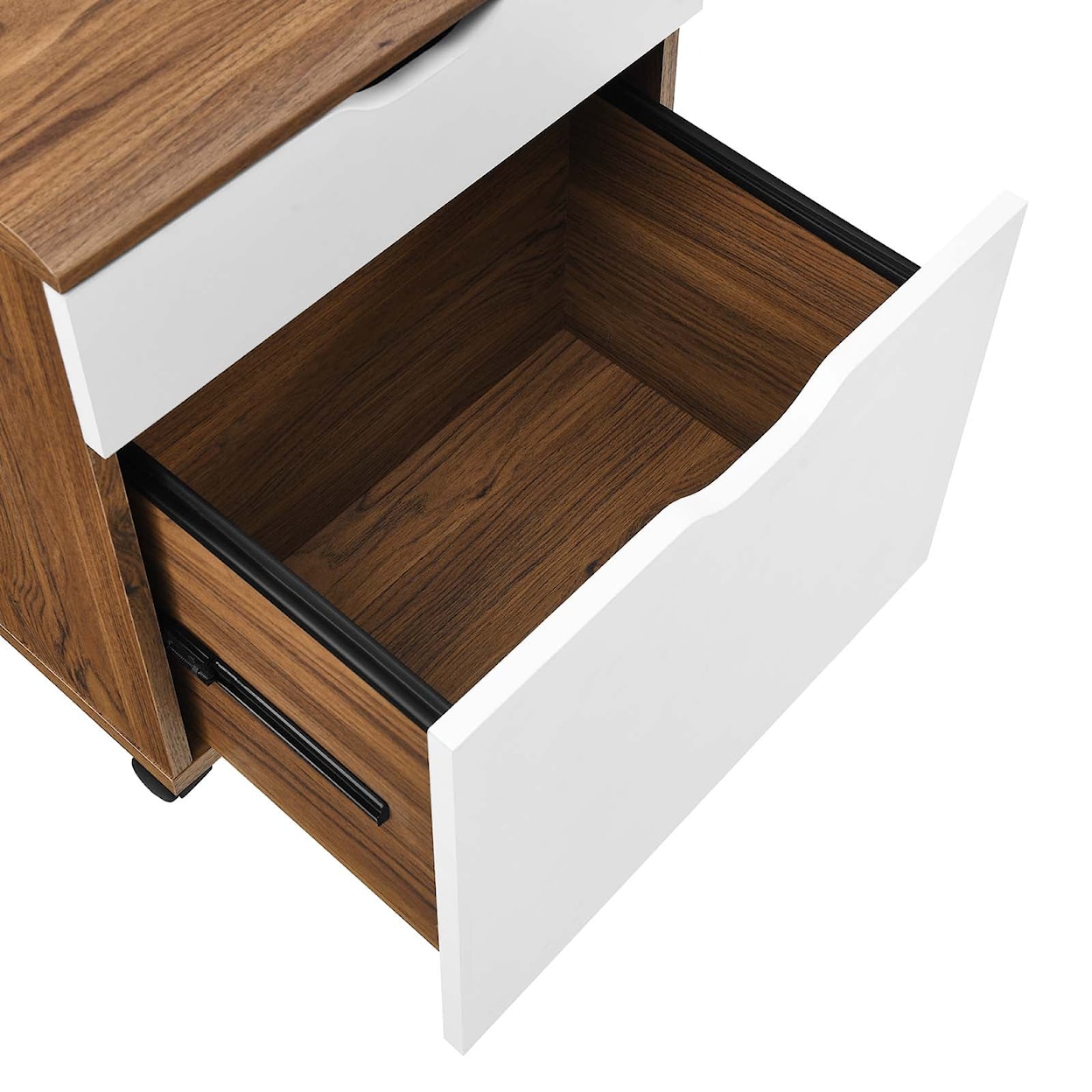 Modway Envision Wood Desk and File Cabinet Set