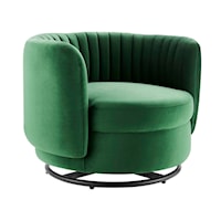 Modway Embrace EEI-4998-BLK-EME Embrace Tufted Performance Velvet Swivel  Chair, Value City Furniture