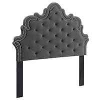 Arabella Button-Tufted Performance Velvet Full/Queen Headboard