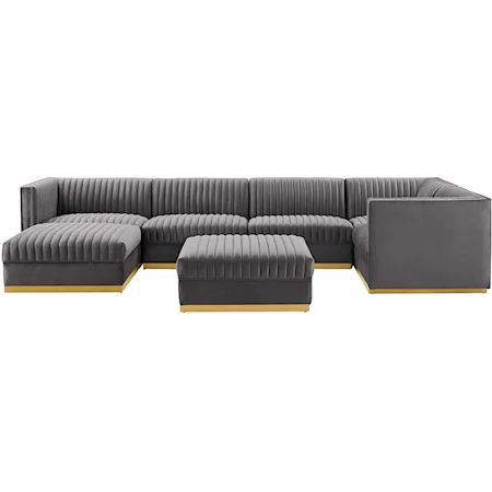 7-Piece Right-Facing Modular Sectional Sofa