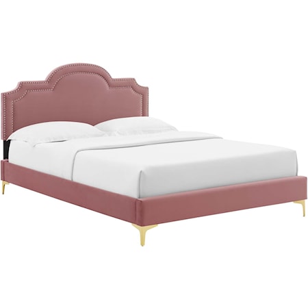 Aviana Velvet Twin Bed