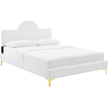 Sunny Velvet Queen Bed