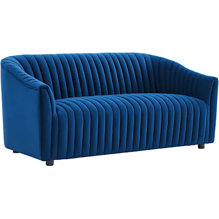 Announce Velvet Channel Loveseat