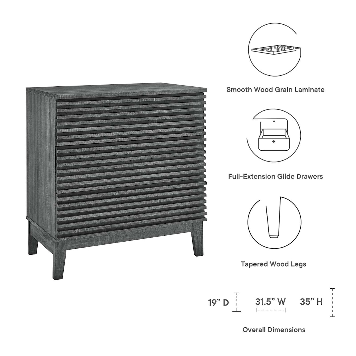 Modway Render Mid-Century Bachelor's Chest