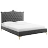 Modway Clara Clara Velvet Queen Platform Bed