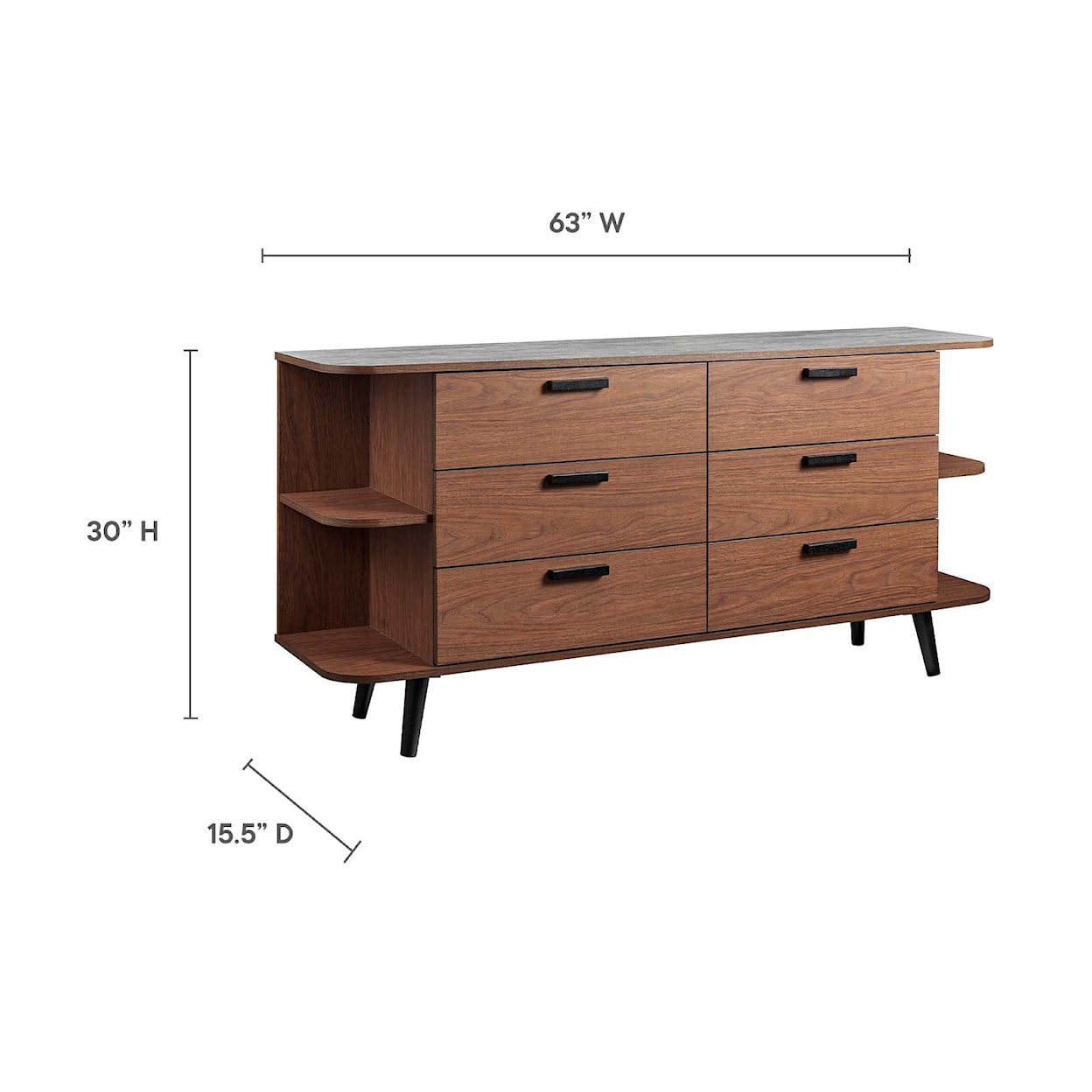 Modway Langston Langston Open Display Storage Sideboard