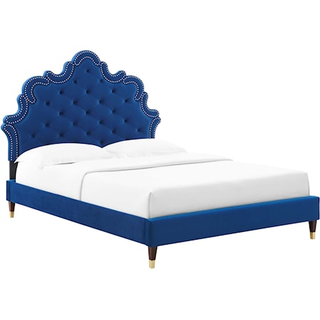 Sasha Velvet Twin Bed