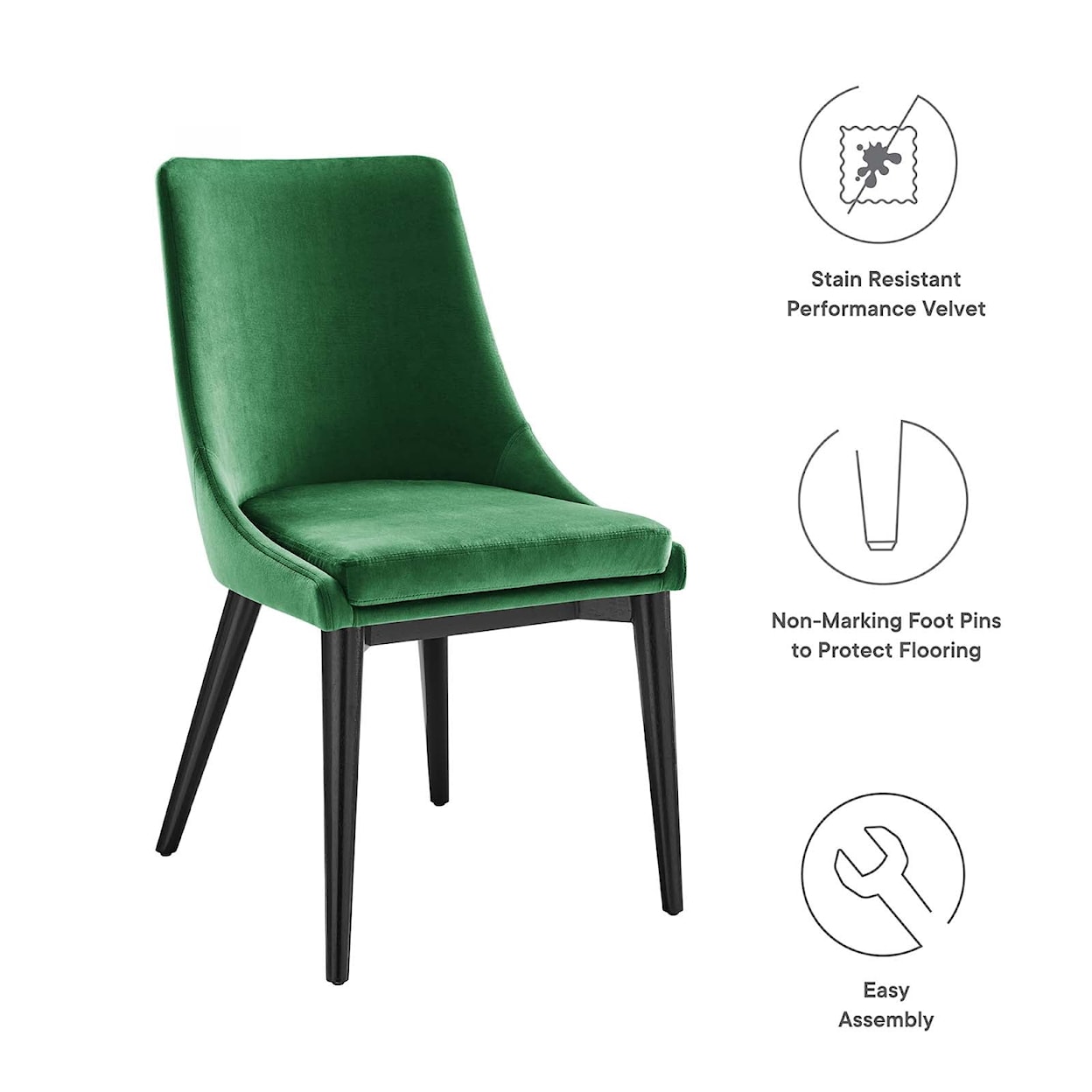 Modway Viscount Viscount Velvet Dining Chair