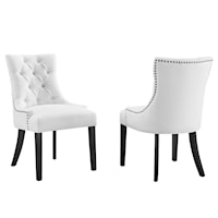 Transitional Regent Set of 2 Upholstered Dining Side Chairs