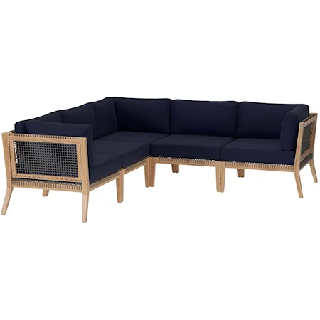 Outdoor Patio 5-Piece Sectional Sofa