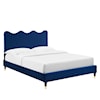 Modway Current Current Velvet Queen Platform Bed