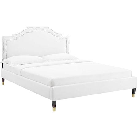 Adelaide Velvet Full Platform Bed