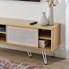 Modway Nomad TV Stand with Sliding Metal Mesh Doors