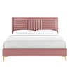 Modway Sofia Sofia Channel Velvet Twin Platform Bed