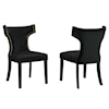 Modway Curve Curve Velvet Dining Chairs - Set of 2