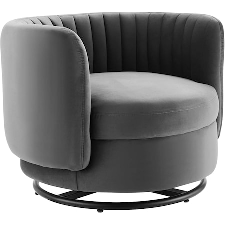 Embrace Velvet Swivel Chair