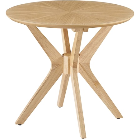 Crossroads 24” Round Wood Side Table