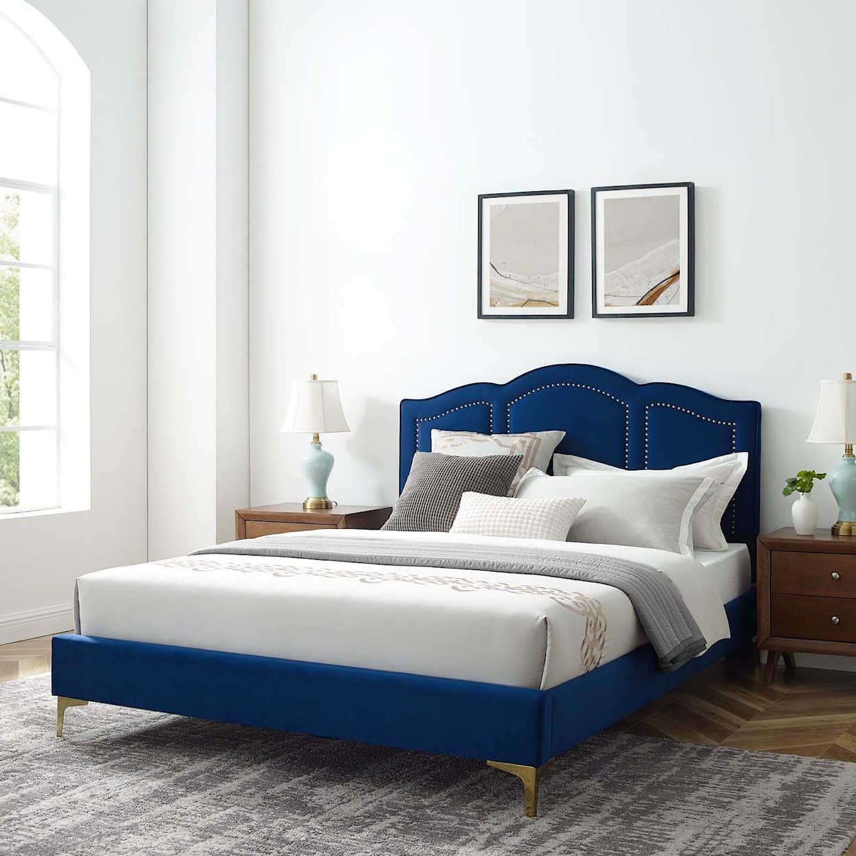 Modway Emerson Emerson Velvet Twin Platform Bed