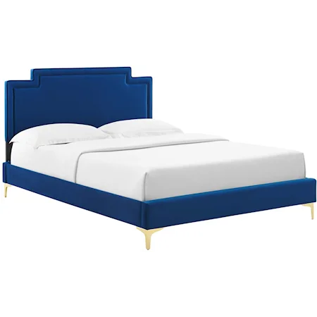 Liva Velvet King Bed