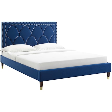 Kendall Velvet Queen Bed