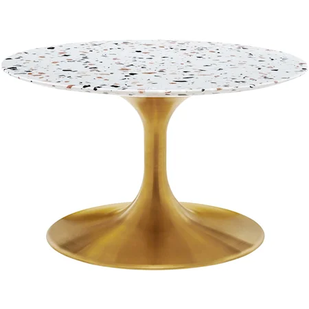 Lippa 28" Round Terrazzo Coffee Table