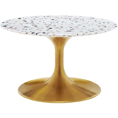 Lippa 28" Round Terrazzo Coffee Table