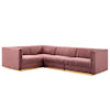 Modway Sanguine 4-Piece Left-Facing Modular Sectional Sofa