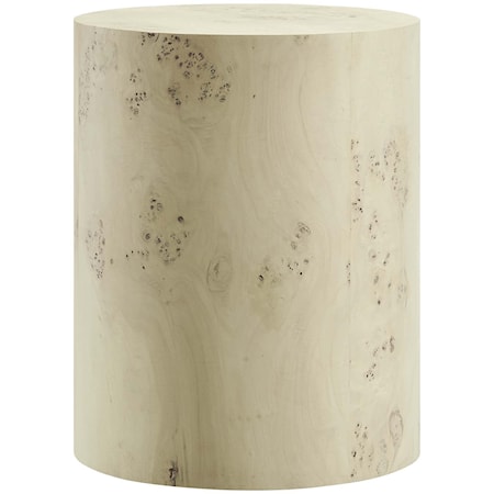 Cosmos 16" Round Burl Wood Side Table