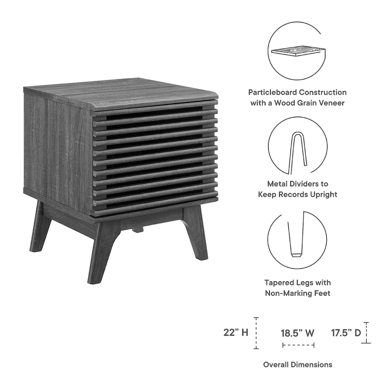 Modway Render Render Vinyl Record Display Stand