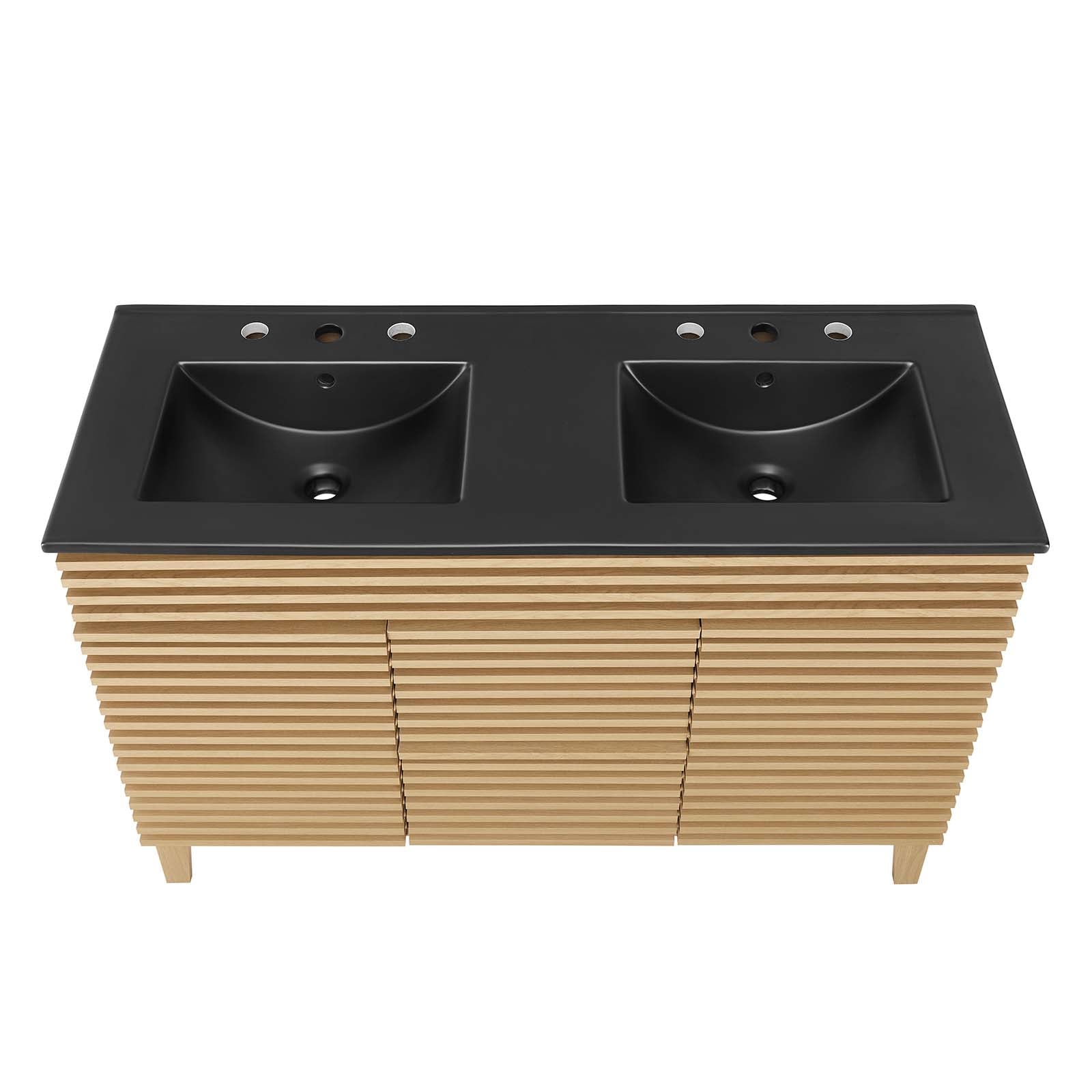 Modway Render EEI5381OAKBLK Render 48" Double Sink Bathroom Vanity