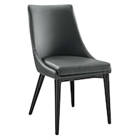 Viscount Contemporary Vegan Leather Dining Chair - Gray