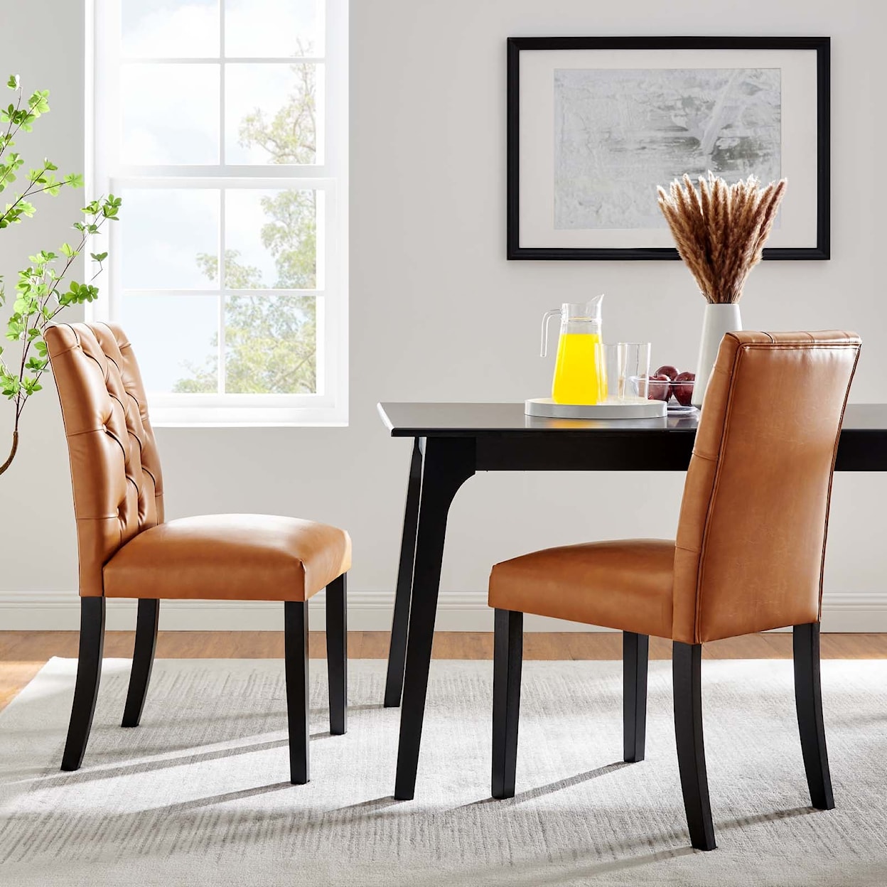 Modway Duchess Set of 2 Upholstered Dining Chairs