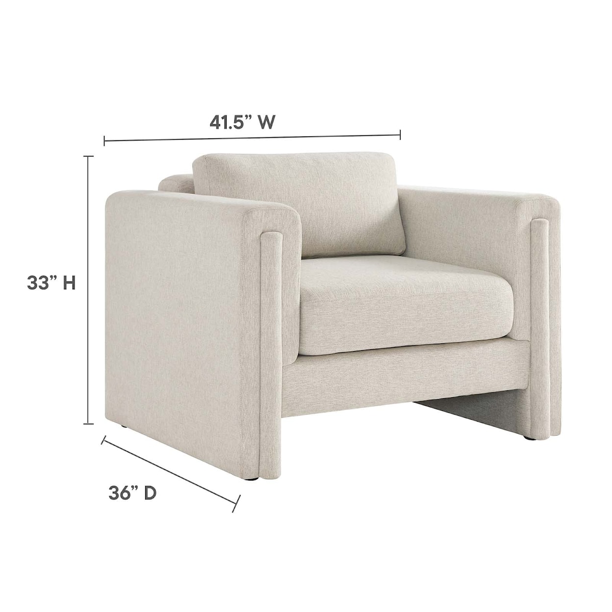Modway Visible Visible Fabric Armchair