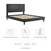 Modway Yasmine Yasmine Channel Velvet King Platform Bed