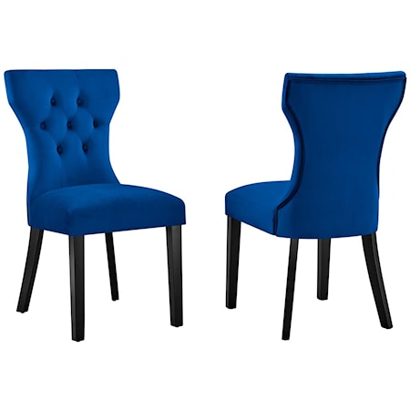 Silhouette Velvet Dining Chairs - Set of 2