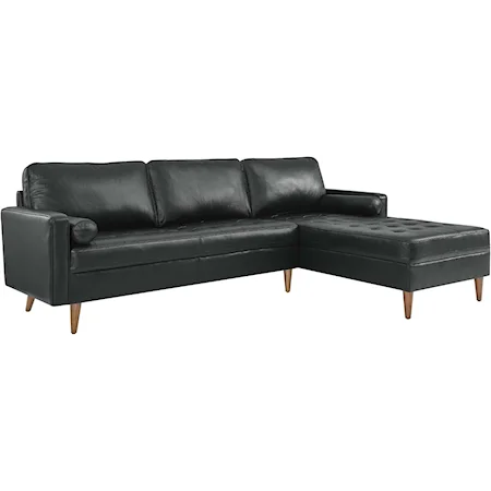 Valour 98" Leather Sectional Sofa