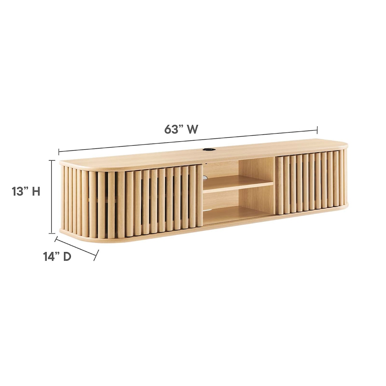 Modway Fortitude Fortitude 63" Wall-Mounted TV Stand