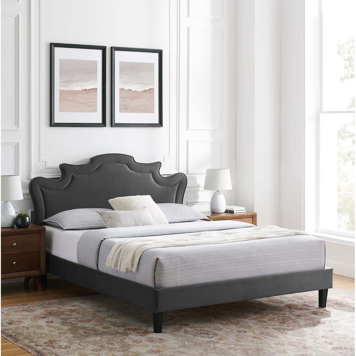 Modway Neena Neena Velvet Full Bed