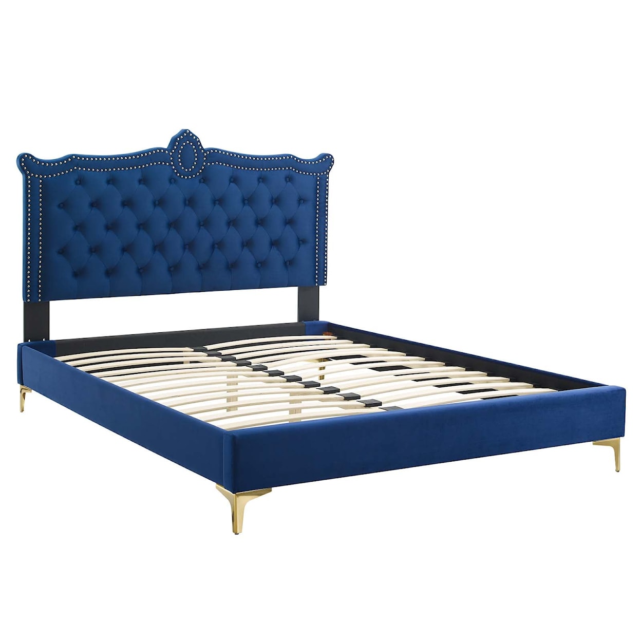 Modway Clara Clara Velvet Queen Platform Bed