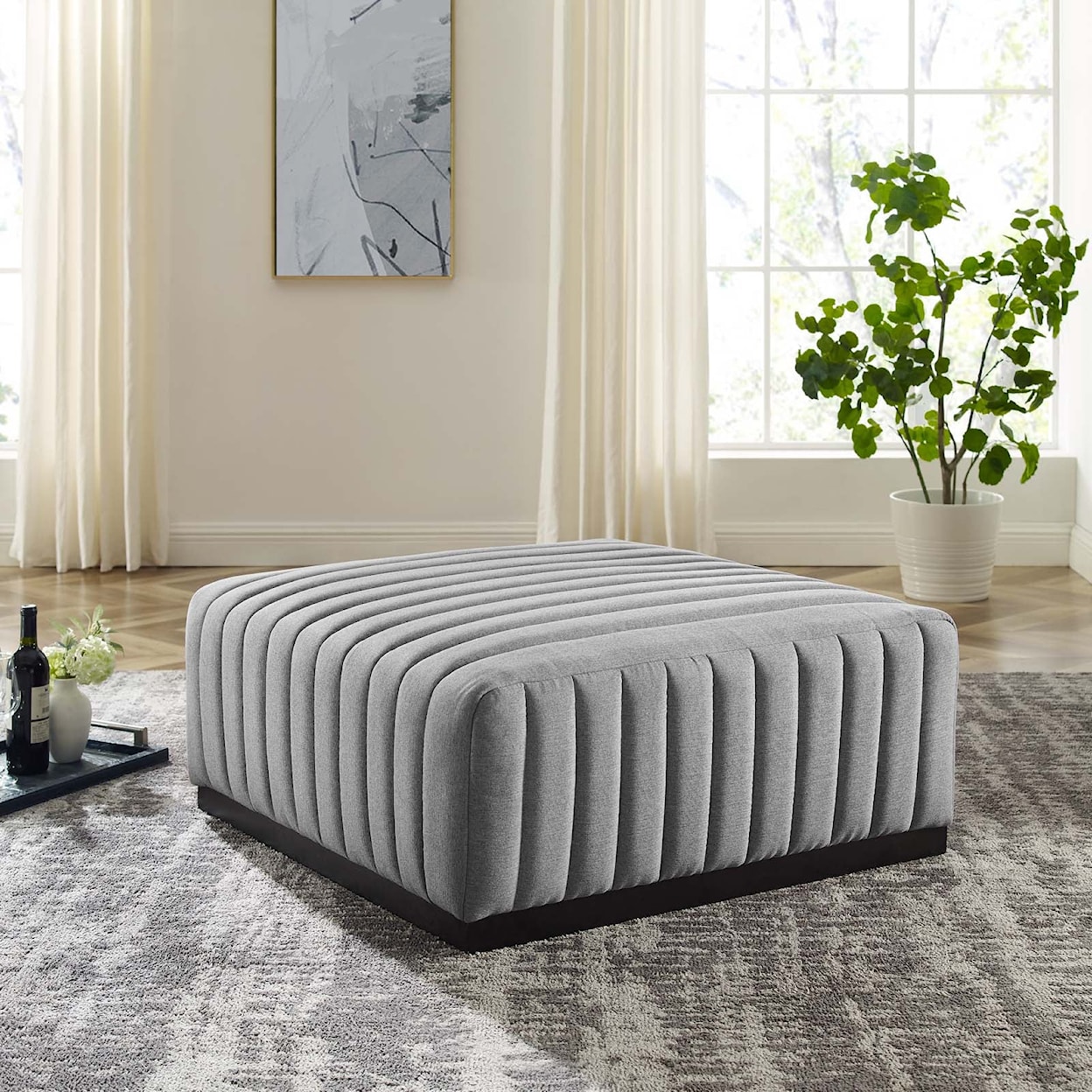 Modway Conjure Fabric Ottoman