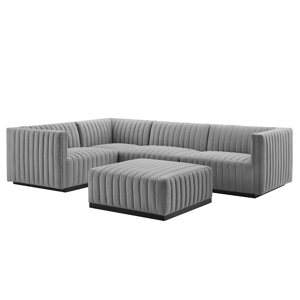 Modway Conjure Fabric 5-Piece Sectional