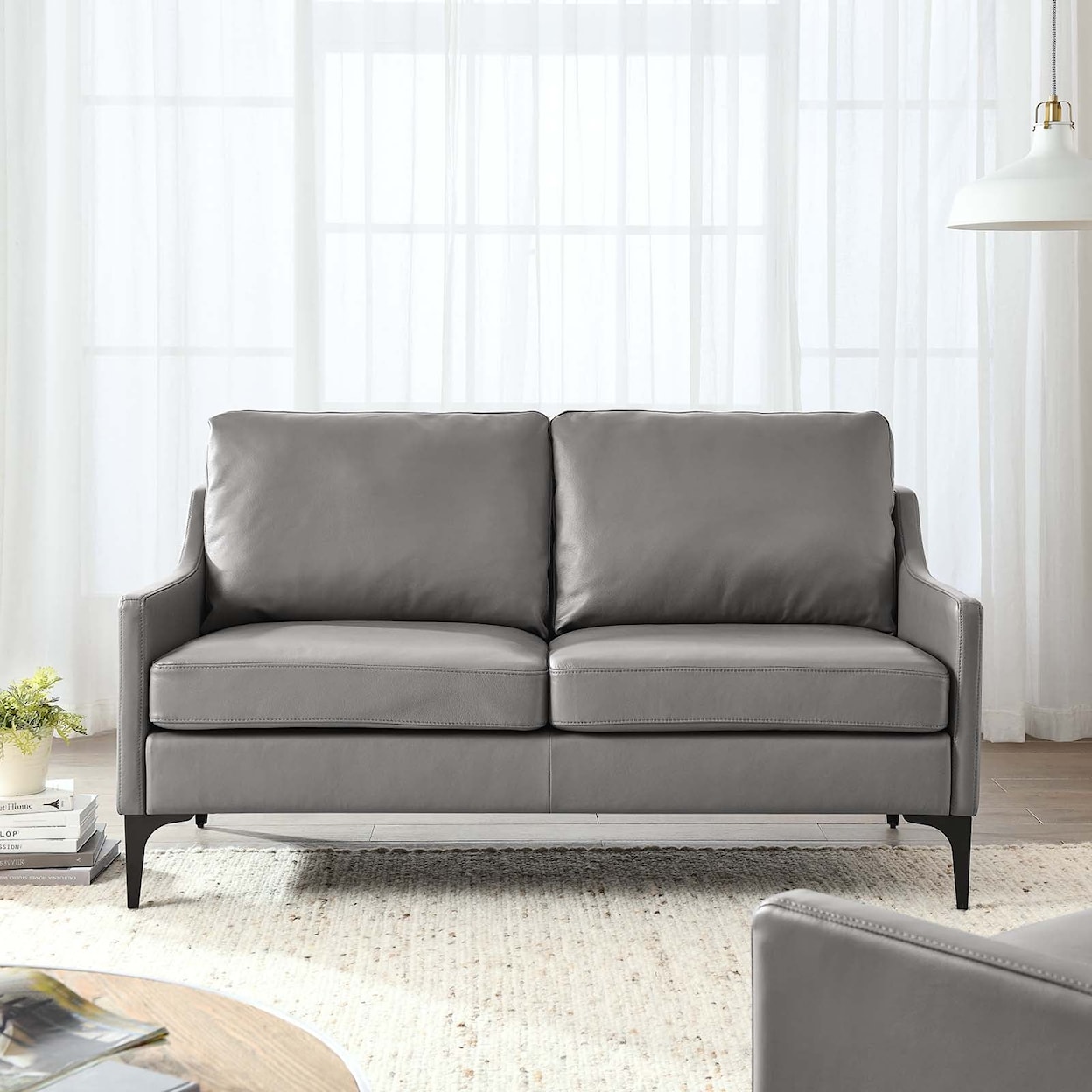 Modway Corland Corland Leather Loveseat