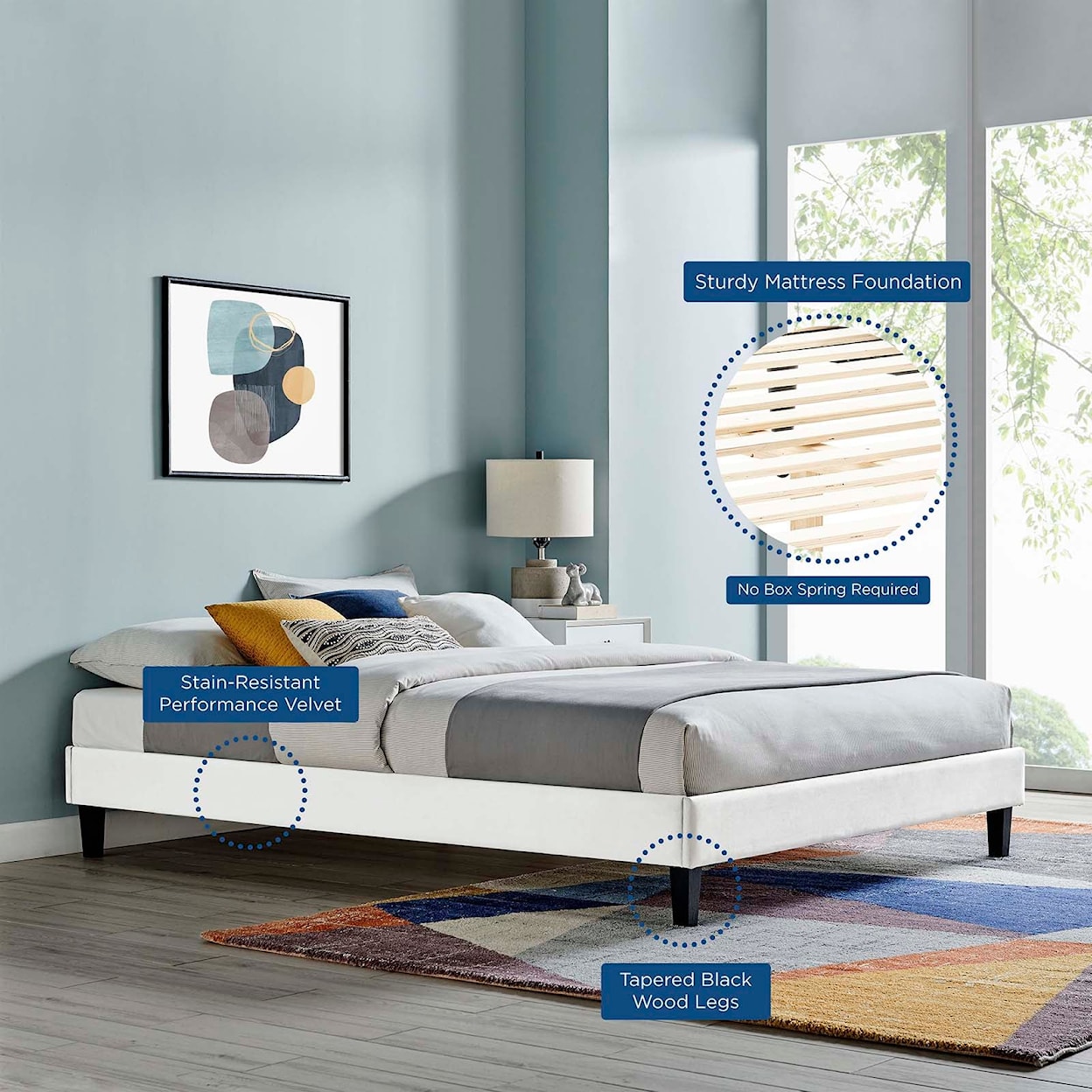 Modway Sasha Sasha Velvet Queen Bed