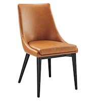Viscount Contemporary Vegan Leather Dining Chair - Tan