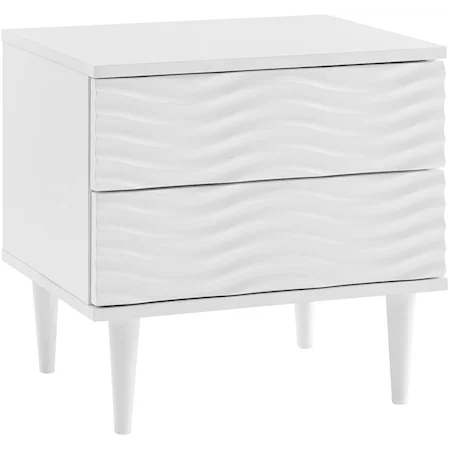 Wavelet 2-Drawer Nightstand