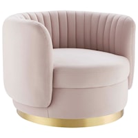 Embrace Tufted Performance Velvet Swivel Chair