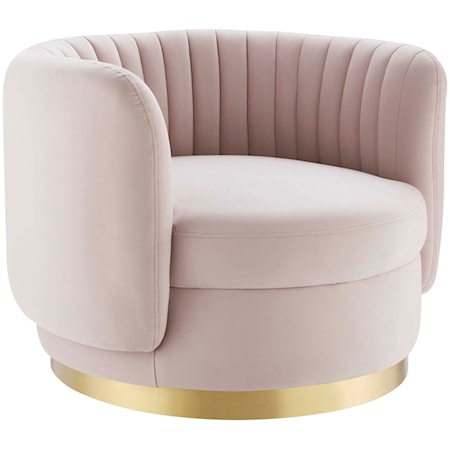 Embrace Velvet Swivel Chair
